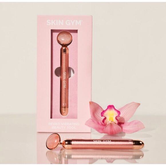 Skin Gym Rose Quartz Revati Vibrating Beauty Tool / New In Box - Picture 2 of 13